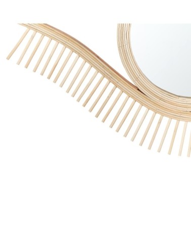 Miroir en bois solide bois clair 48x79