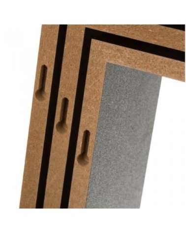 Set de 3 étagères murales en bois MDF noir 30x30x11,7cm