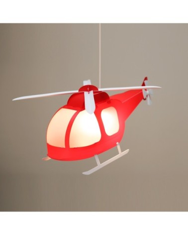 Suspension enfants Hélicoptère Rouge 53cm