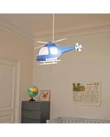 Suspension enfants Hélicoptère Bleu 53cm