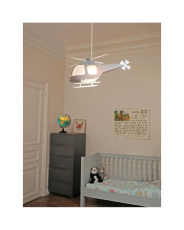 Suspension enfants Hélicoptère Gris 53cm