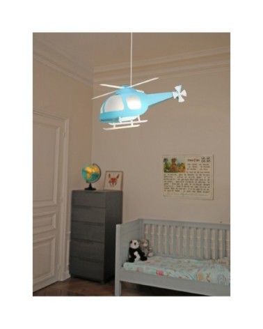 Suspension enfants Hélicoptère Bleu 53cm