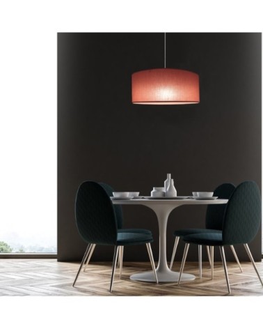 Suspension cylindre textile D48cm