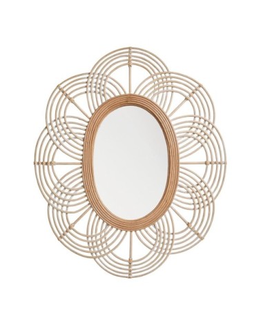 Miroir en rotin - diam. 80 x 61 cm