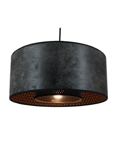 Suspension simili cuir/métal D38cm