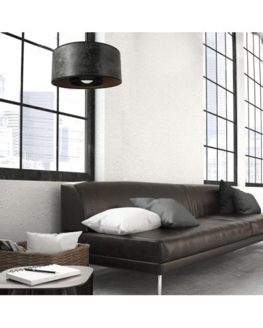 Suspension simili cuir/métal D38cm