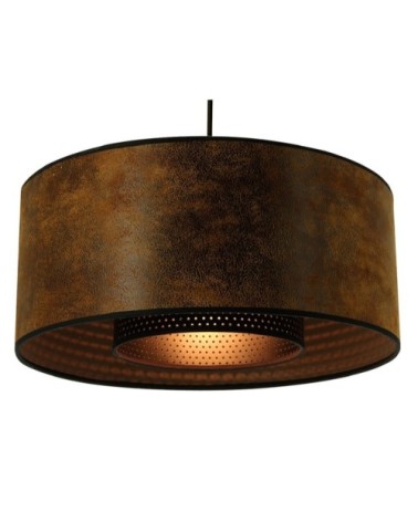 Suspension simili cuir/métal D38cm