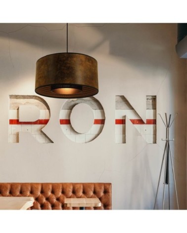 Suspension simili cuir/métal D38cm