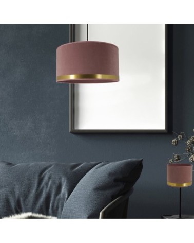 Suspension cylindre velours D39cm