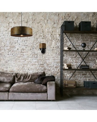 Suspension simili cuir/PVC D58cm