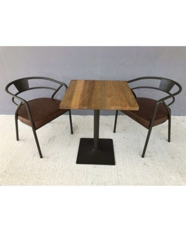 Table carree bois massif L60