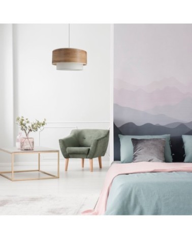 Suspension effet bois D38cm