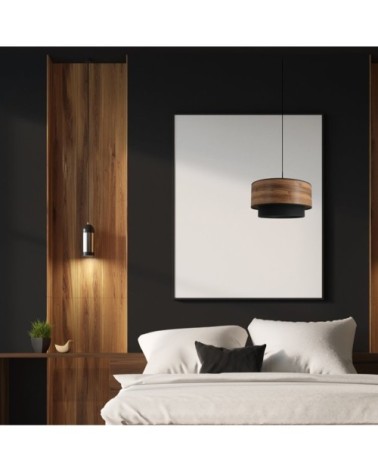 Suspension effet bois D38cm