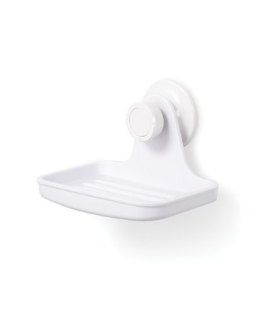 Porte savon à ventouse flex plastique blanc