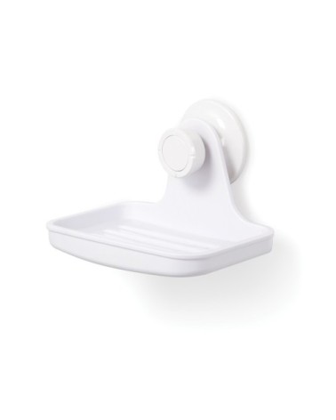 Porte savon à ventouse flex plastique blanc