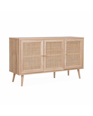 Buffet de rangement en cannage 120x39x70cm