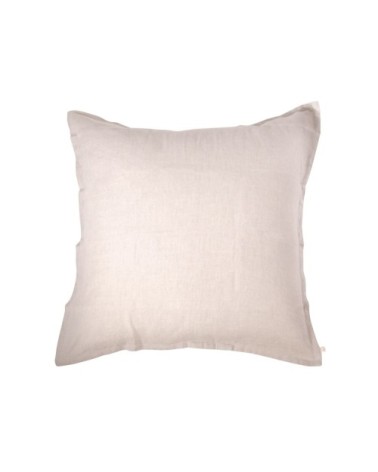 Taie d'oreiller en lin lavé beige foncé 50x75