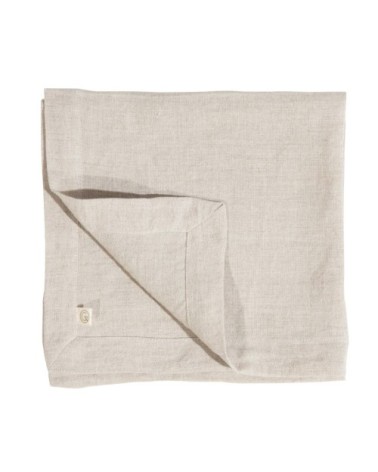 Serviette en lin lavé beige foncé 45x45