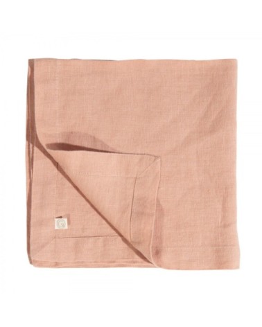 Serviette en lin lavé rose 45x45
