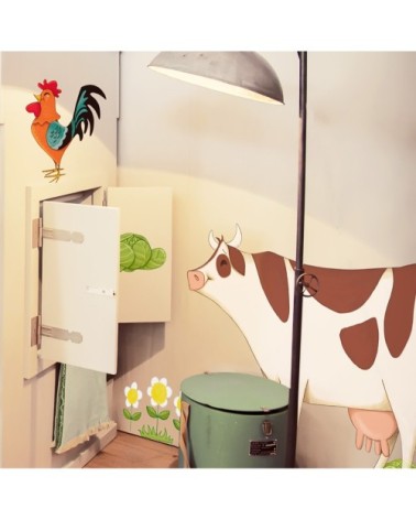 sticker mural les animaux de la ferme pour enfant