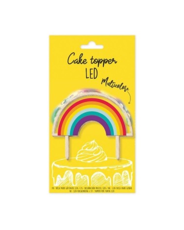 Cake topper LED arc-en-ciel