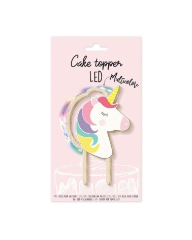 Cake topper LED licorne