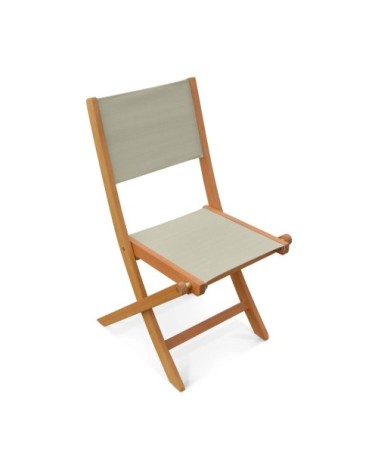 Lot de 2 chaises de jardin en bois gris