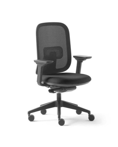 Fauteuil de bureau noir ergonomique réglable avec accoudoirs