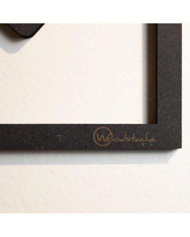 Tableau en bois noir sunset 59,5x79,8cm