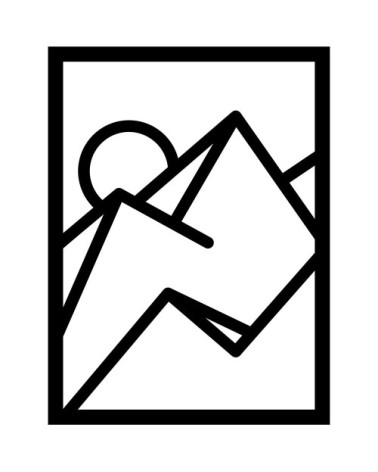 Tableau en bois noir versant 59,5x79,8cm