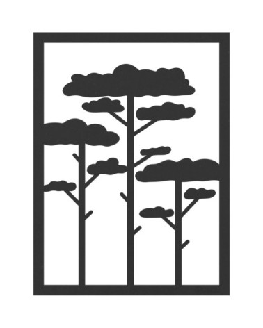 Tableau en bois noir pins 59,5x79,8cm