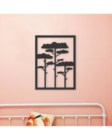 Tableau en bois noir pins 59,5x79,8cm