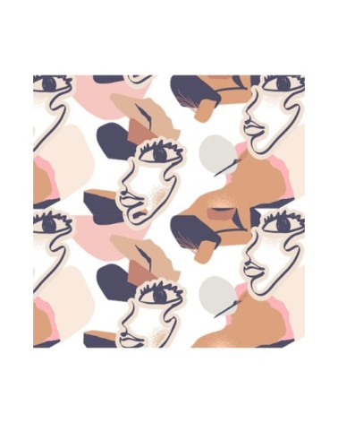 Suspension imprimée intérieur art déco blanc Ø 65 x H 28