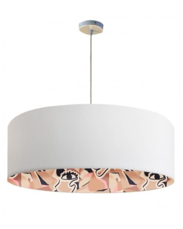 Suspension imprimée intérieur art déco noir Ø 65 x H 28