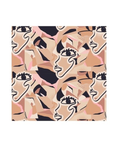 Suspension imprimée intérieur art déco noir Ø 65 x H 28