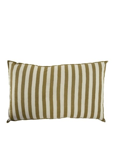 Housse de coussin en coton - crème et cumin - 80 x 50 cm