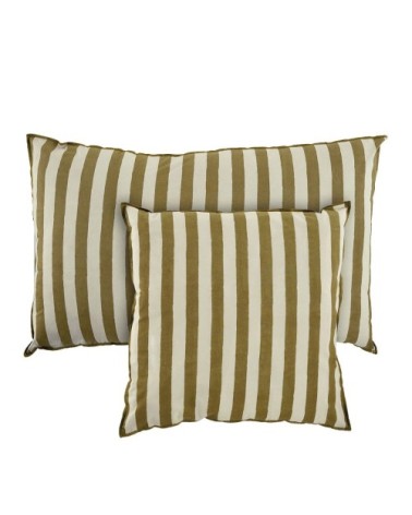 Housse de coussin en coton - crème et cumin - 80 x 50 cm
