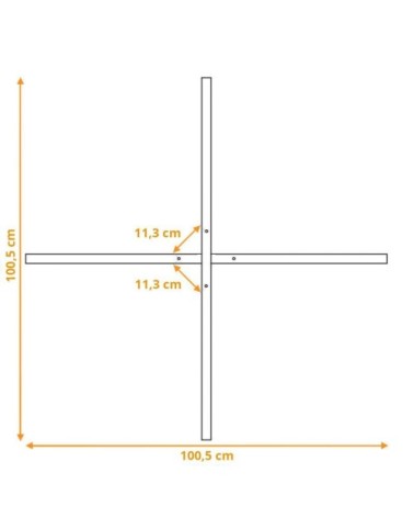 Pied de parasol en croix