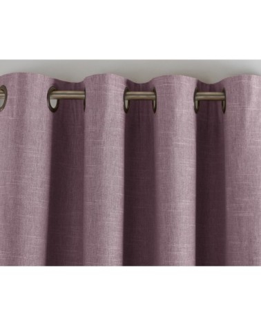 Rideau à l'unité monté sur illet 135x260 en coton violet