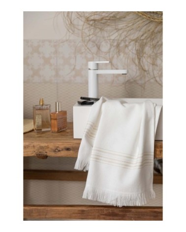 Drap hammam  en coton neige 90 x 180