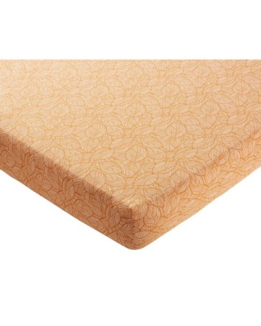 Drap-housse 160x200 jaune en coton