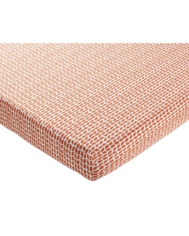 Drap-housse 140x190 ocre en coton