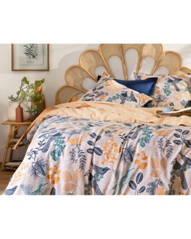 Drap-housse 140x190 jaune en coton