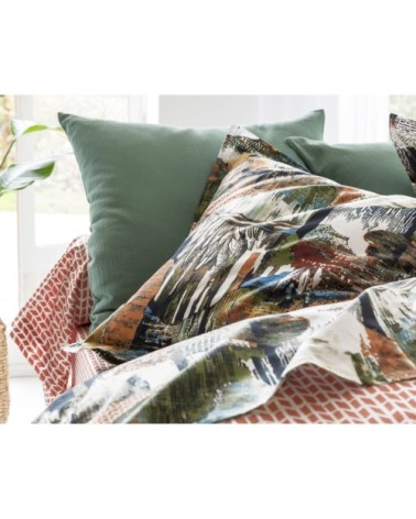 Housse de couette réversible 260x240 multicolore en coton