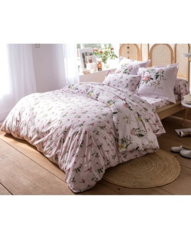 Housse de couette réversible 200x200 blanc en coton