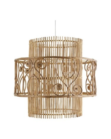 Suspension non électrifiée en rotin - diam. 70 cm