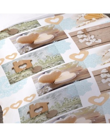 Parure de couette 100% coton flanelle imprimée 140x200 1 taie