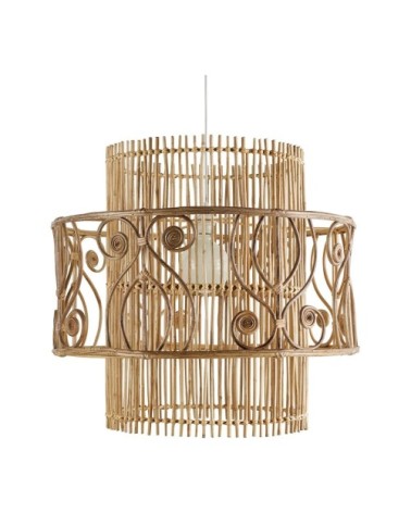 Suspension non électrifiée en rotin - diam. 70 cm