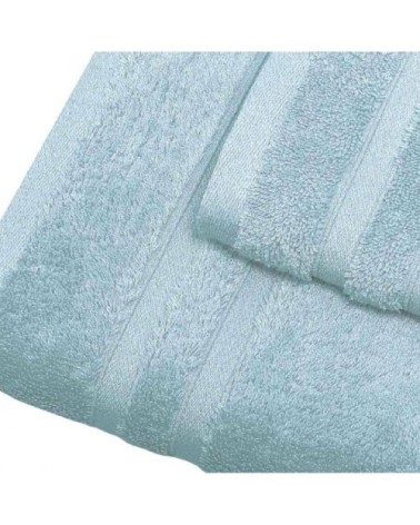 Lot de 3 serviettes invité 600 gr/m²  bleu arctic 30x50 cm