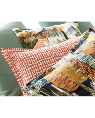 Taie d'oreiller 65x65 multicolore en coton
